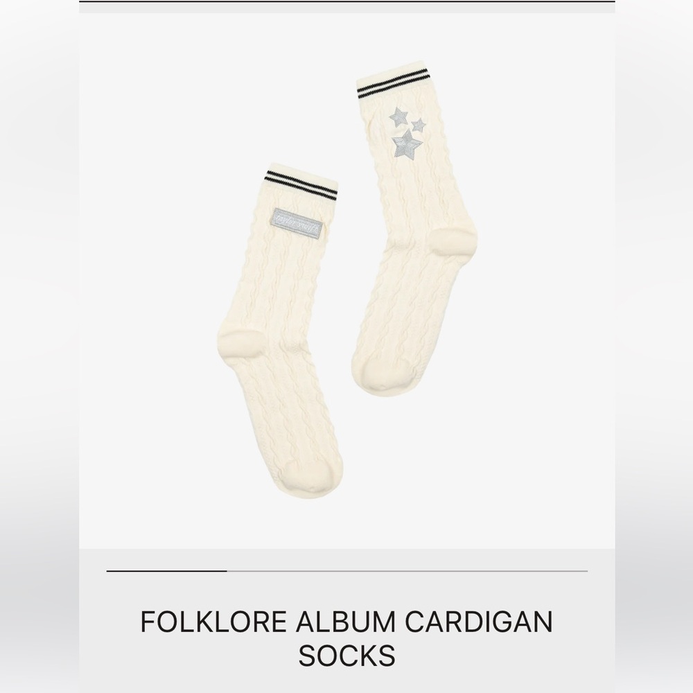 Taylor Swift ‘Folklore Album Cardigan Socks’